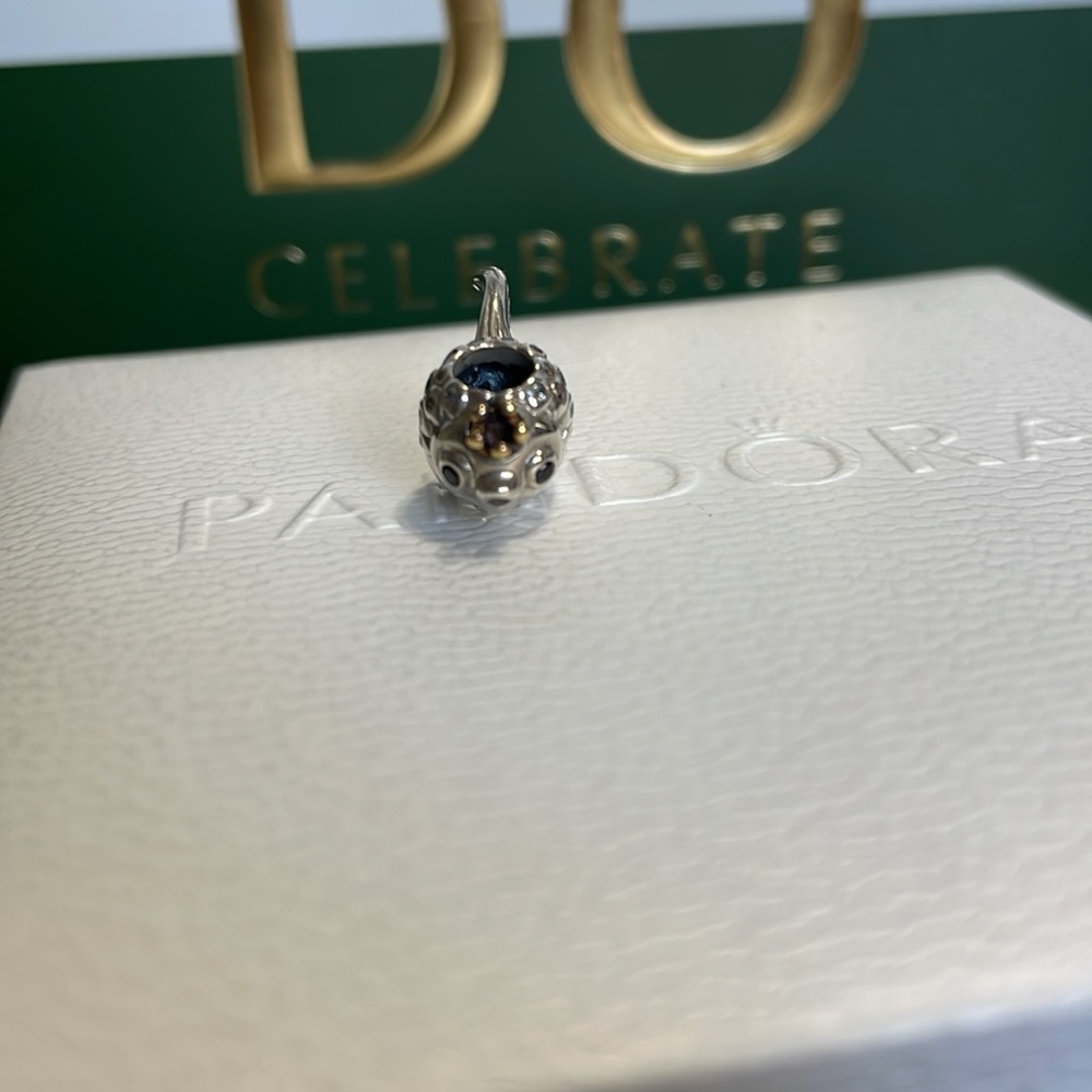 Pandora Silver And 14K Russian Fairytale Fish Charm - Picture 5 of 9
